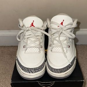Jordan 3 Cement Gray Preschool (Little Kids)